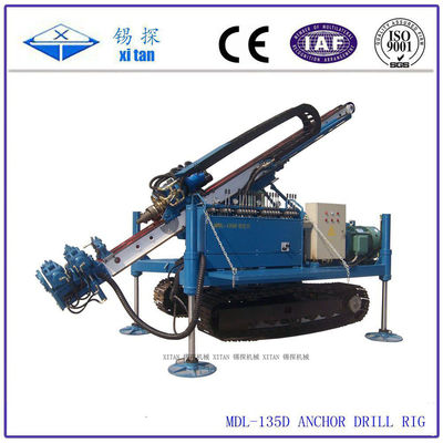 Hydraulic Power Head Anchor Drilling Rig , Jet Grouting Drilling MDL - 135D